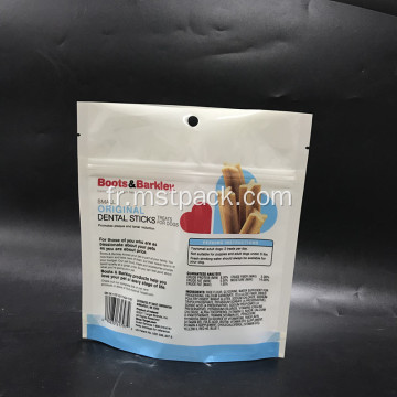 Sac d&#39;emballage alimentaire pour chien avec fermeture à glissière